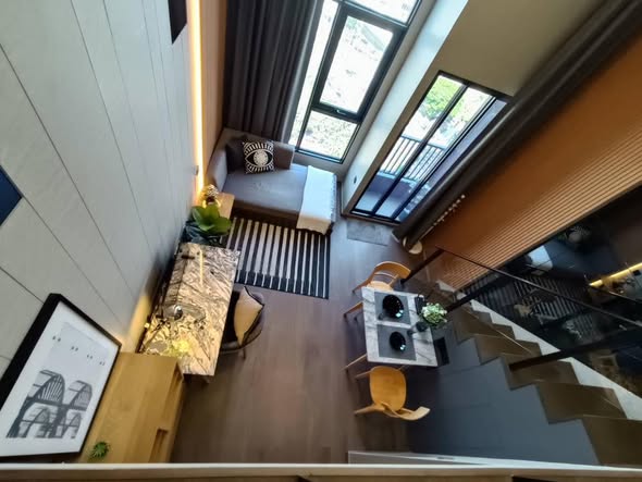 living room of Park Origin Chula-Sam Yan