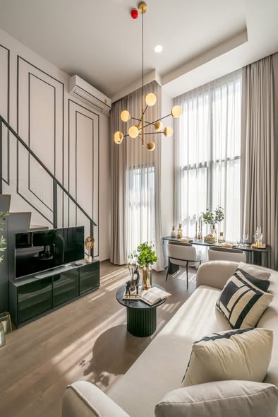 living room of Park Origin Chula-Sam Yan