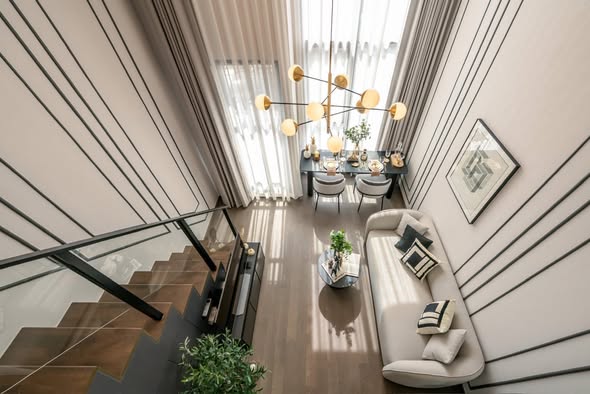 living room of Park Origin Chula-Sam Yan