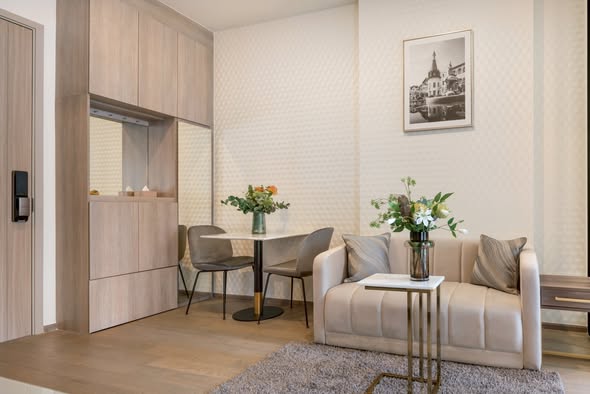 living room of Park​ Origin​ Phaya Thai
