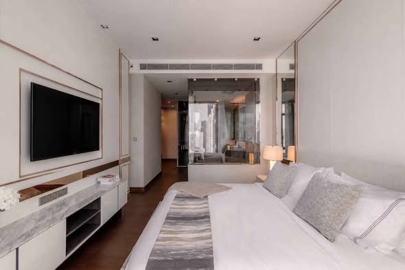 living room and bedroom of Q1 Sukhumvit Condo by Q House