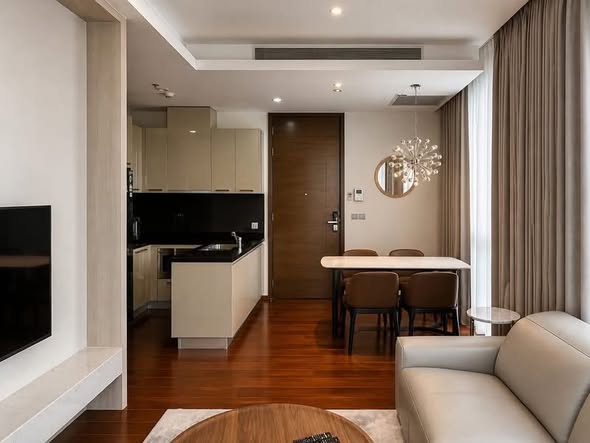 living room and bedroom of Quattro by Sansiri