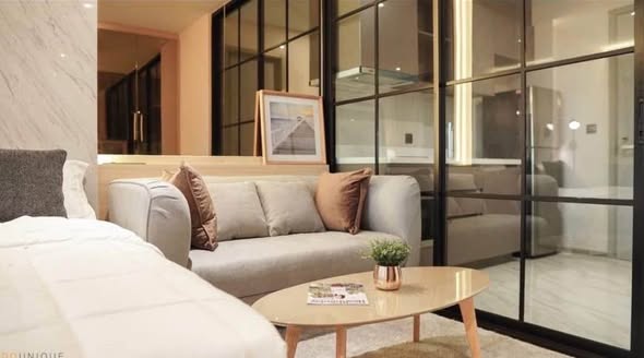 bedroom and living room and room interior of RHYTHM Ekkamai