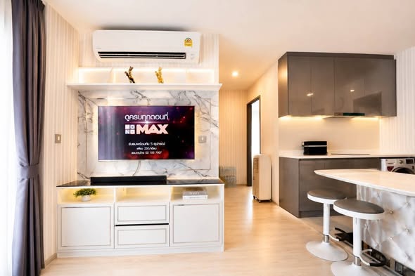 living room and kitchen of Rhythm Rang Nam