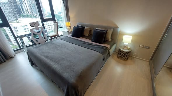 bedroom of Rhythm Sukhumvit 36-38