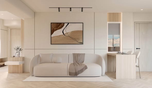 living room and bedroom of Ruankam Tower นิติบุคคลอาคารชุดเรือนคำทาวเวอร์