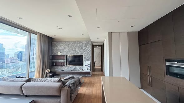 living room and room interior and kitchen of SALADAENG One