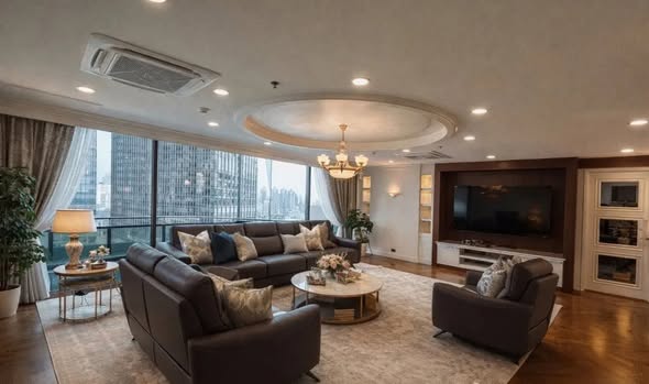 living room of Siam Penthouse II Condominium
