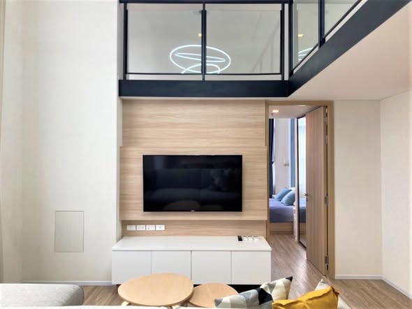 living room and room interior of Siamese Sukhumvit 48 ไซมิส สุขุมวิท 48