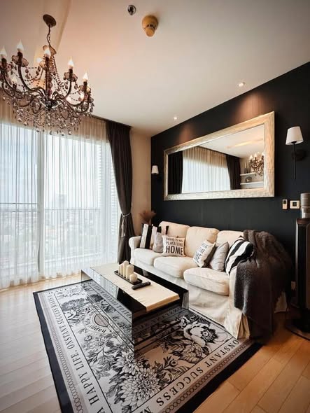 living room and bedroom of Siri at Sukhumvit