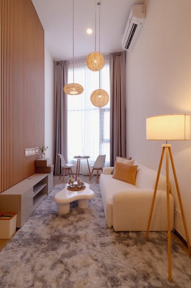 living room and bedroom of SOHO​ BANGKOK​ RATCHADA​