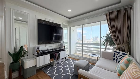 bedroom and living room of Sukhumvit Park