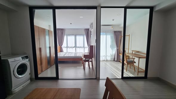 bedroom and room interior of Supalai City Resort Sukhumvit 107