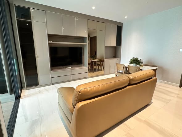 living room and kitchen of Supalai Icon Sathon