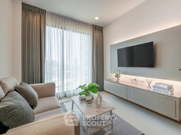 living room and bedroom of Supalai Premier Charoen Nakhon