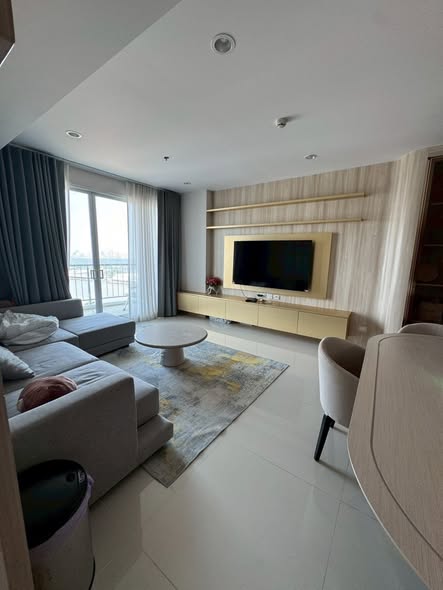 bedroom and living room of Supalai Riva Grande Rama 3 ศุภาลัย ริวา แกรนด์ พระราม 3