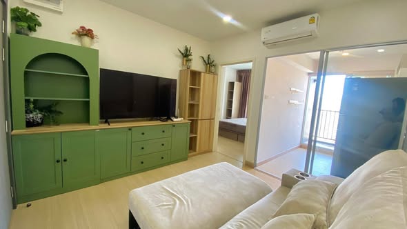 bedroom and room interior of Supalai Veranda Sukhumvit 117