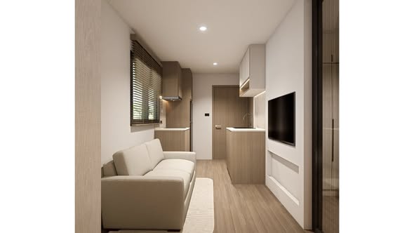 living room of Tarntip Garden Place Condominium