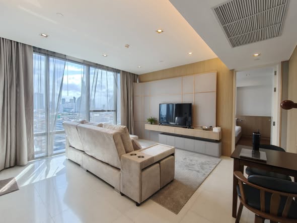 living room and bedroom of The Bangkok Sathorn