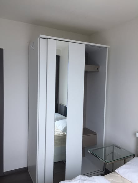 bedroom and room interior of THE BASE Park West – Sukhumvit 77