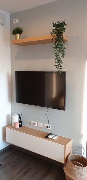 living room and room interior of THE BASE Park West – Sukhumvit 77