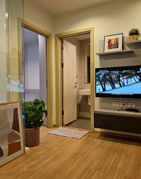 living room and room interior and bathroom of THE BASE Rama 9-Ramkhamhaeng