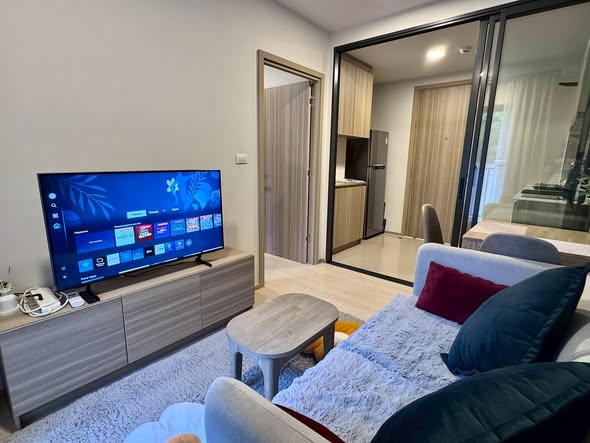 living room and bedroom of เดอะ เบส ไรส์ | THE BASE Rise
