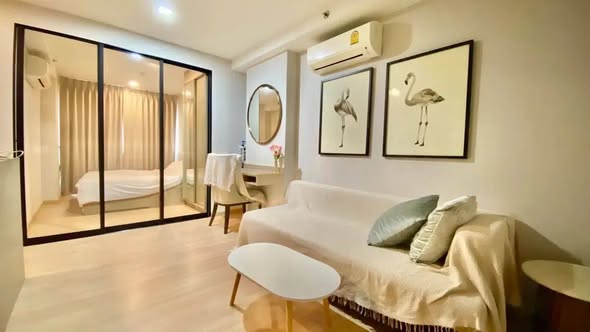 bedroom and room interior of THE BASE Saphanmai