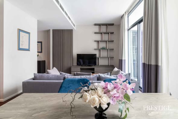 living room and bedroom of The Diplomat 39