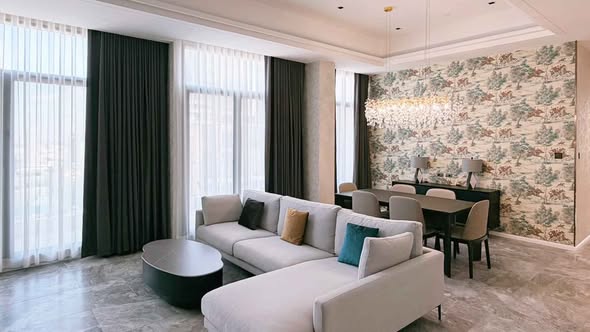 living room and bedroom of The Diplomat 39