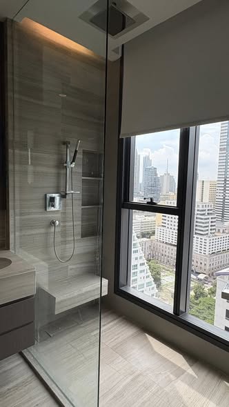 room interior and bathroom of The Diplomat Sathorn