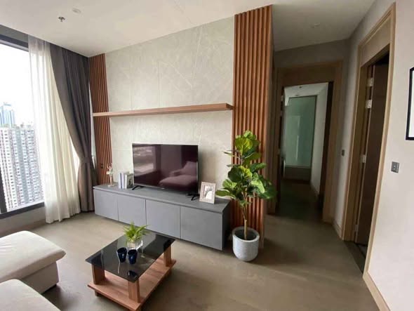 living room and bedroom of THE ESSE at SINGHA COMPLEX