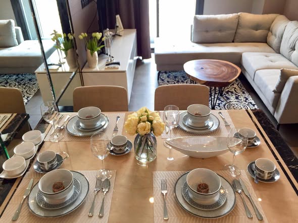 living room and room interior of THE ESSE at SINGHA COMPLEX