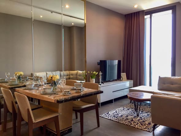 living room and room interior of THE ESSE at SINGHA COMPLEX