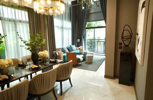 living room and room interior of เดอะ เจนทริ สุขุมวิท (THE GENTRY SUKHUMVIT 101)