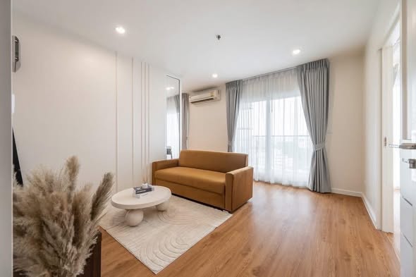 living room and bedroom of The Key Prachachuen