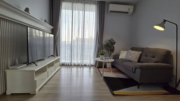 bedroom and living room of THE LINE Phahon-Pradipat