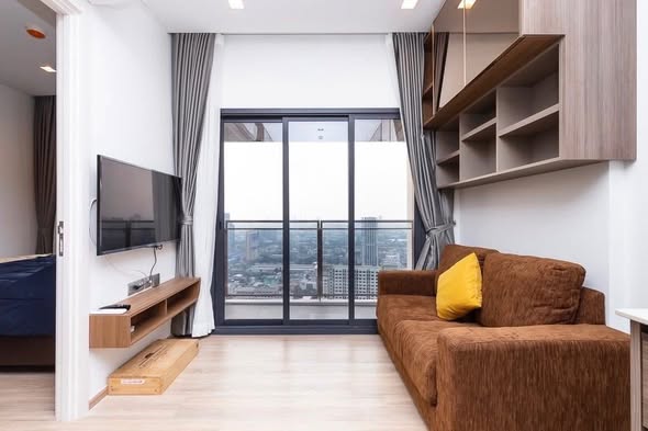 living room and room interior of THE LINE Phahon-Pradipat