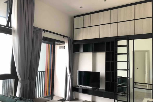living room and bedroom and room interior of THE LINE Sukhumvit 101