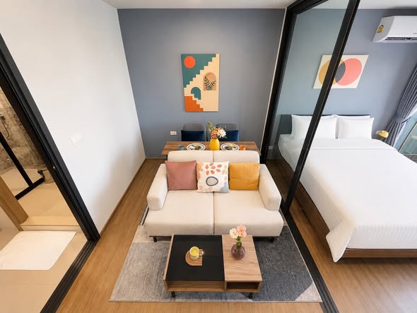 bedroom of The Line Vibe เดอะ ไลน์ ไวบ์