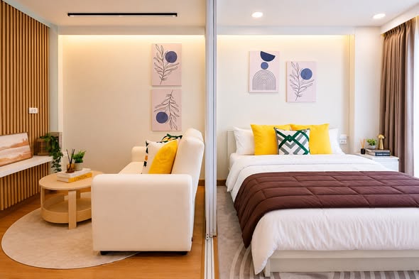 bedroom of The Link Sukhumvit64