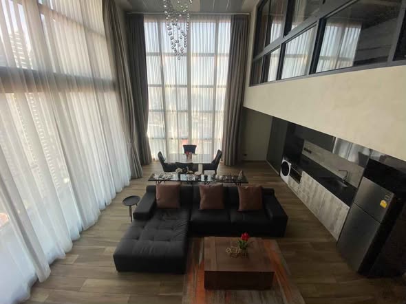 living room and room interior of The Lofts Asoke
