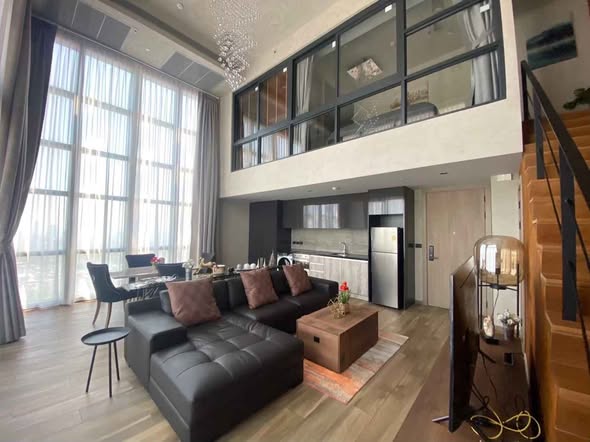 living room and room interior of The Lofts Asoke