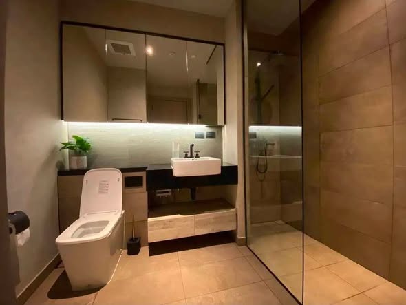 room interior and bathroom of The Lofts Asoke