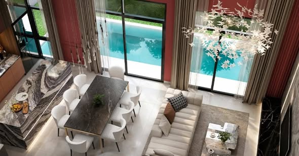living room and room interior of The Master Ratchaphruek – Maha Chesadabodindranusorn Bridge เดอะ มาสเตอร์ ราชพฤกษ์-สะพานมหาเจษฎาบดินทร์ฯ