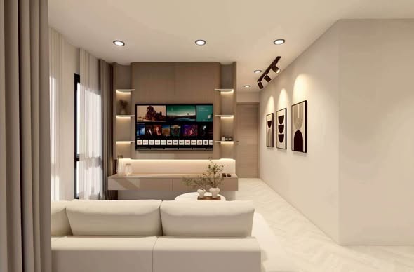 living room and bedroom of The Next Condo