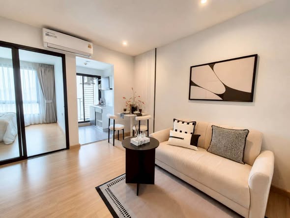 living room and bedroom of The Niche MONO Bangna อาคาร C และ D