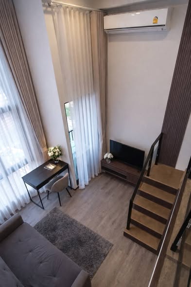 living room and bedroom of The Origin Ladprao-Bangkapi