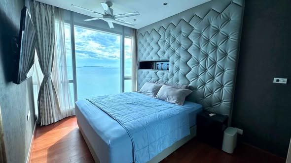 bedroom of The Palm Wongamat Beach Pattaya