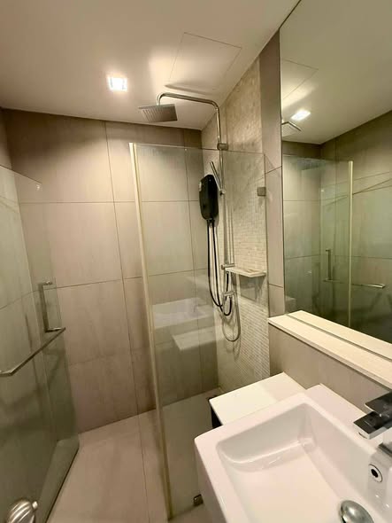 room interior and bathroom of The Politan Rive